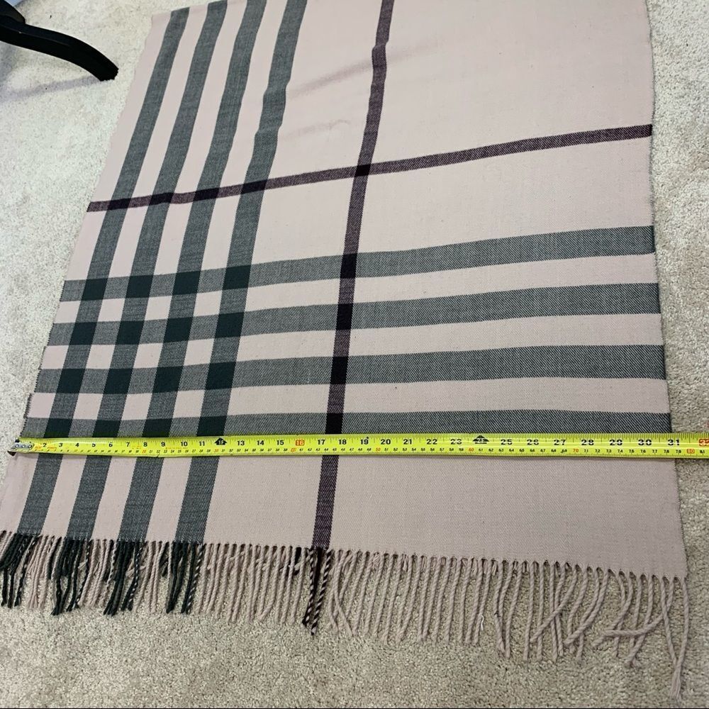 INDIGO pastel dusty rose pink burgundy gray fall winter warm soft blanket scarf - Picture 8 of 9